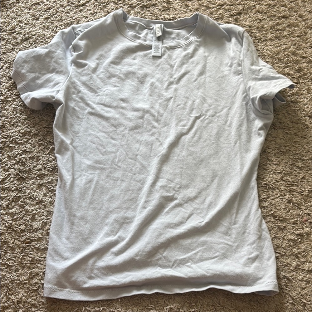 SKIMS Light Blue Crop Top
